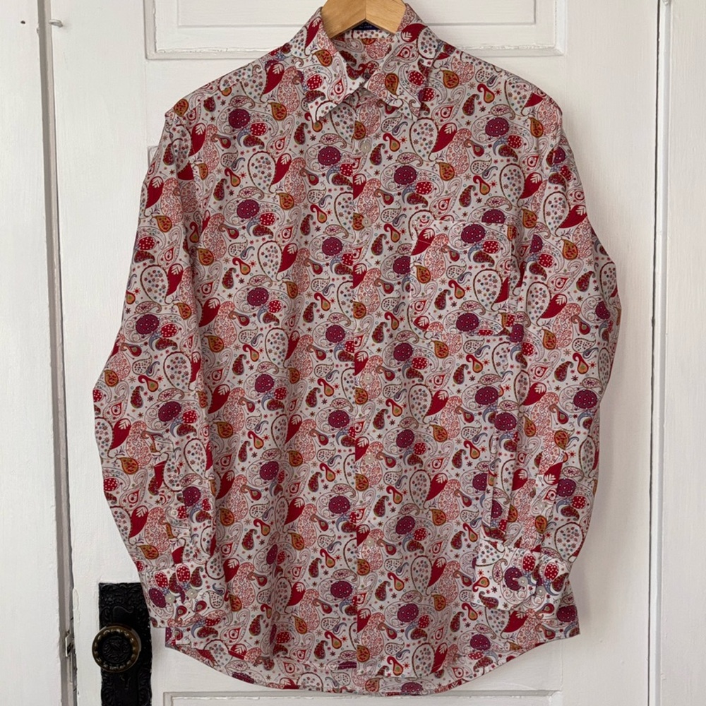 ALLEN FLUSSER PAISLEY BUTTON DOWN SHIRT